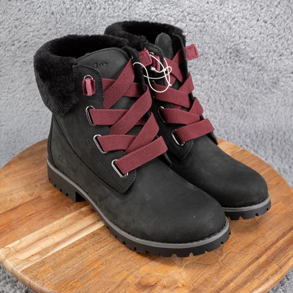 Skechers Gored Lace‎ Hiker Boots Womens 8.5 M Cypress Big Plans Nubuck Hiking